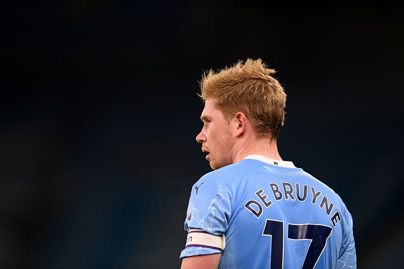 Kevin De Bruyne Back Signed Manchester City 2020-21 Home Shirt