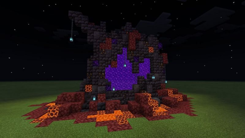 It&#039;s up to players to decide what their fancy nether portal will look like! (Image via Reddit)