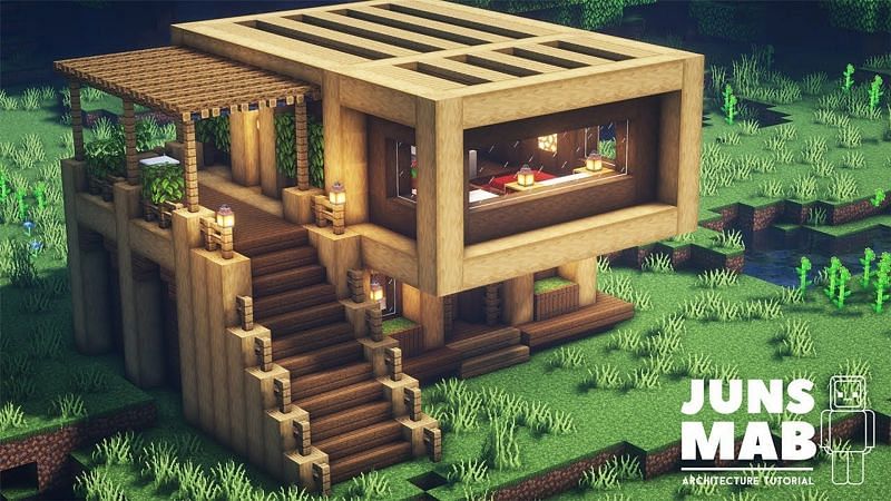 minecraft wood house