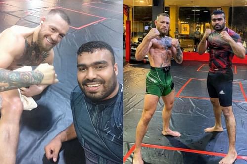 Conor McGregor (L) and Ramston Rodrigues (R)