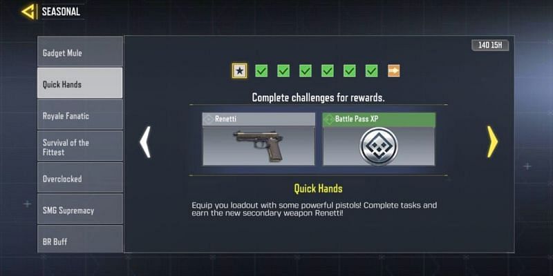 Players can unlock Renetti Pistol through &#039;Quick Hands&#039; (Image via Activision)
