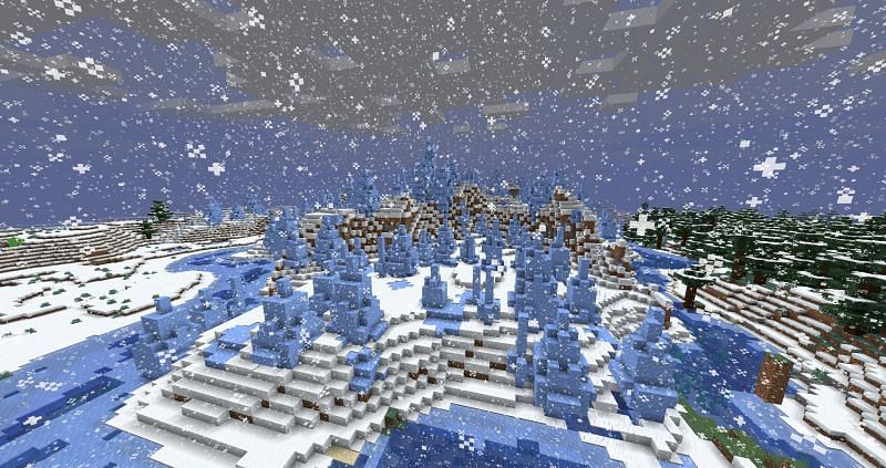 Ice spikes (Image via Minecraft Wiki)
