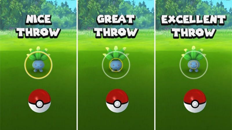 It is possible to manipulate the size of the circle by holding the Pokeball before throwing it (Image via Niantic)