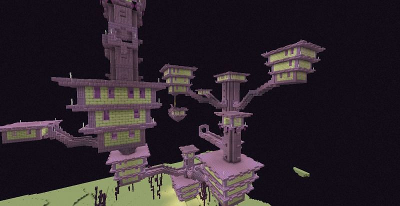A large end city (Image via Minecraft)