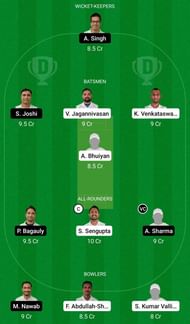 Dream11 Team for Prague Spartans Vanguards vs United CC - ECS T10 Prague 2021.