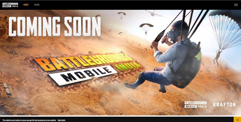 New Battlegrounds Mobile India website