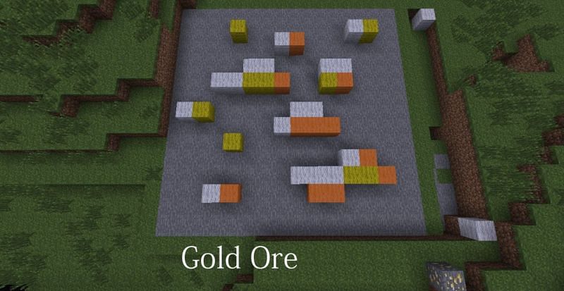 Gold ore statue (Image via planetminecraft)