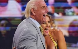 Ric Flair shares whether he felt uncomfortable during the Lacey Evans storyline and how Charlotte Flair reacted to it