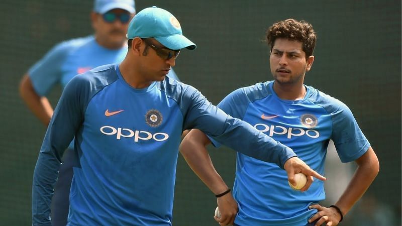 MS Dhoni and Kuldeep Yadav