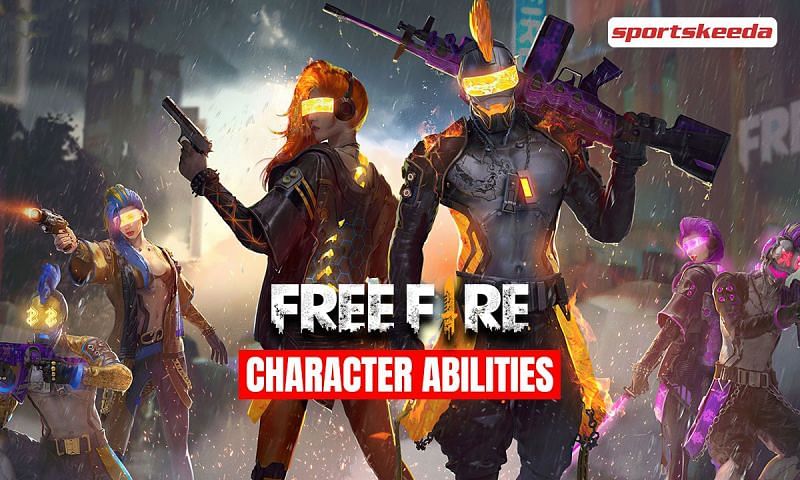 Character abilities help players defeat their opponents in a Free Fire match
