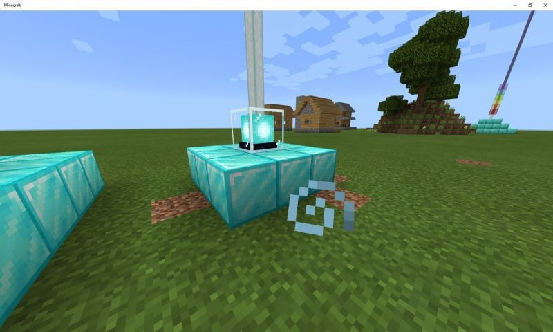 A little Minecraft base beacon (Image via Mojang)