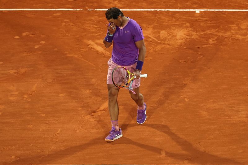 Rafael Nadal after losing to Andrey Rublev at the Rolex Monte-Carlo Masters