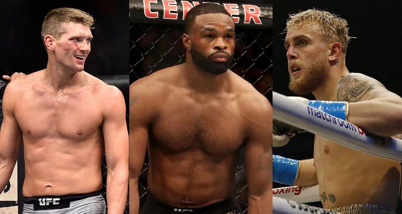 Left to Right - Stephen Thompson, Tyron Woodley, and Jake Paul