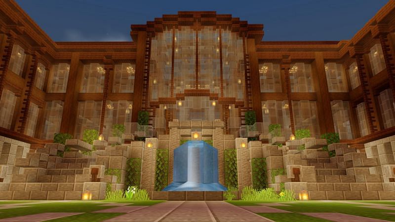 Minecraft Glass Stairs Chandelier Staircase  Minecraft houses, Stairs  minecraft, Minecraft room