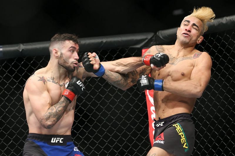 UFC featherweight action hero Shane Burgos is in action at UFC 262.