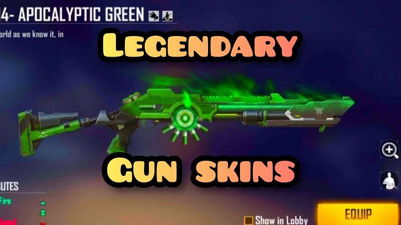 5 best legendary gun skins in Free Fire