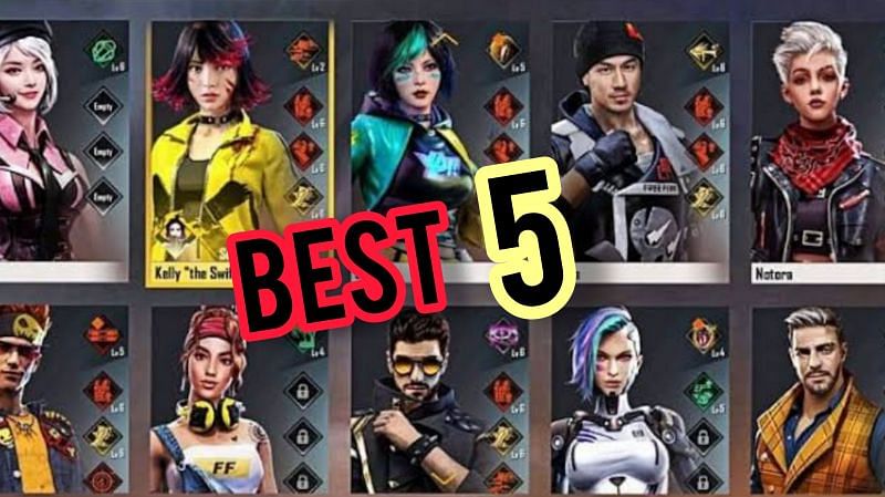 Listing the best Free Fire characters for the ranked mode in May 2021