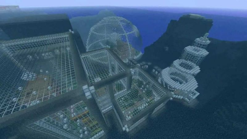 A future styled underwater base in Minecraft (Image via Pinterest)