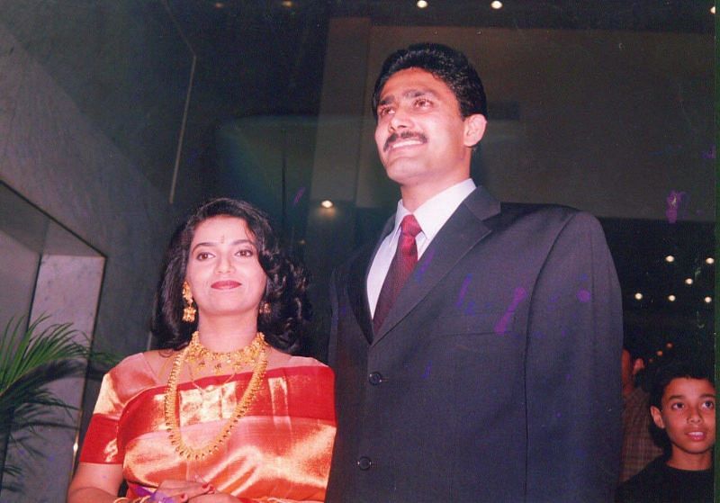Anil Kumble and his wife Chetana