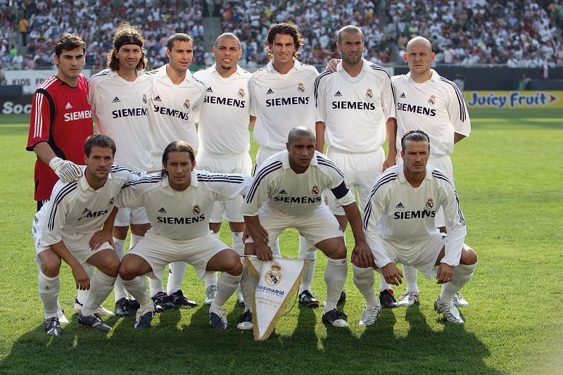 Owen and Beckham were part of the Real Madrid&#039;s Galacticos side. (Photo by Jonathan Daniel/Getty Images)
