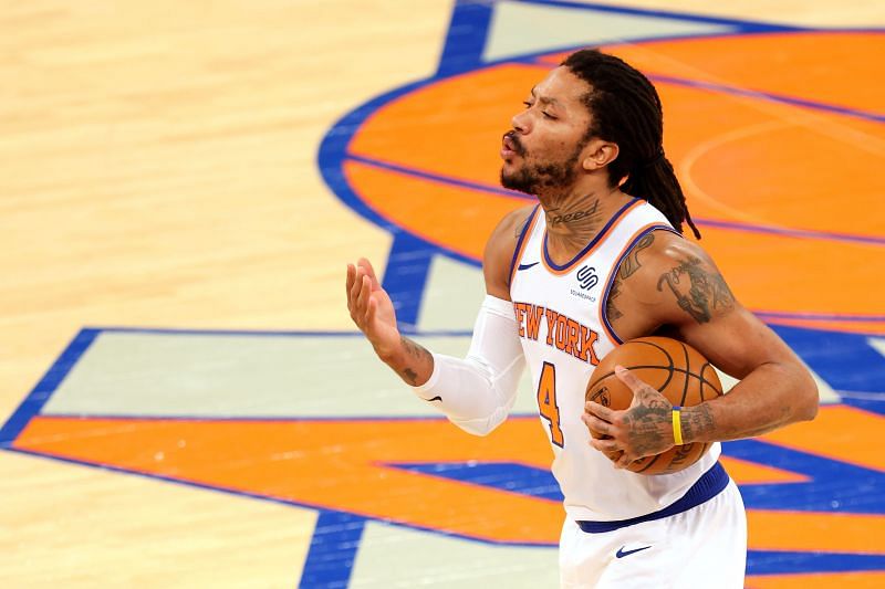 Derrick Rose #4 of the New York Knicks