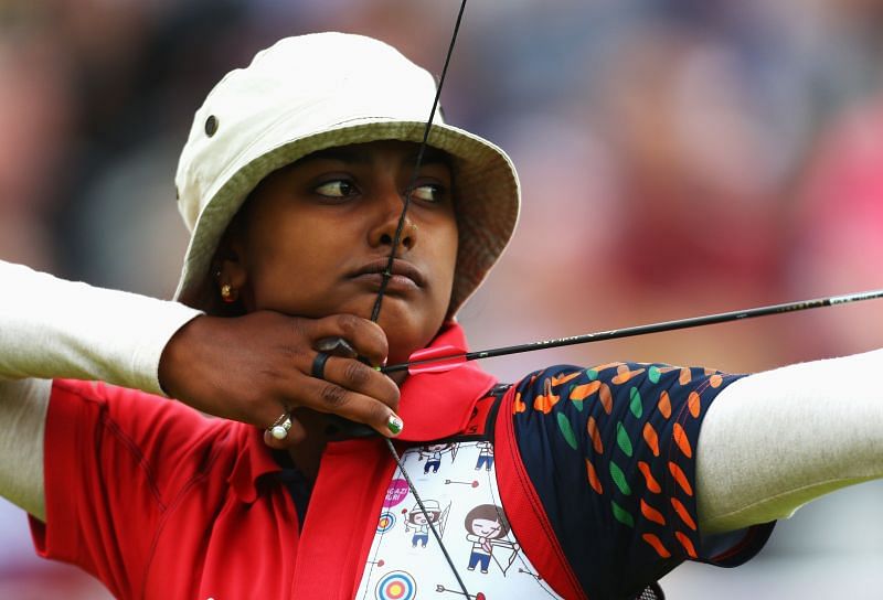 A file photo of Deepika Kumari at the London Olympics Day 5 - Archery