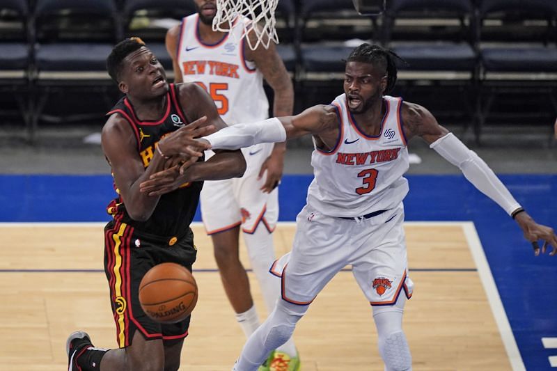 Nerlens Noel, right, fouls Clint Capela (15) during the second half of Game 1.