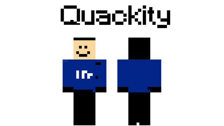 Quackity&#039;s Minecraft Skin (Image via Gamingrey)