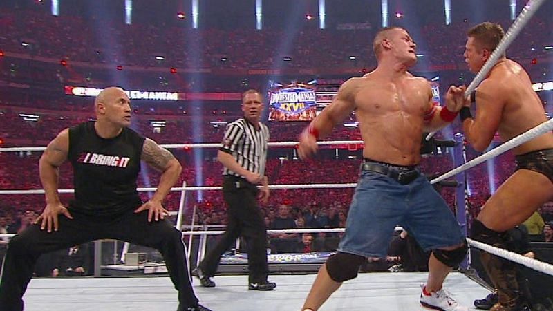 The Rock, John Cena, and The Miz