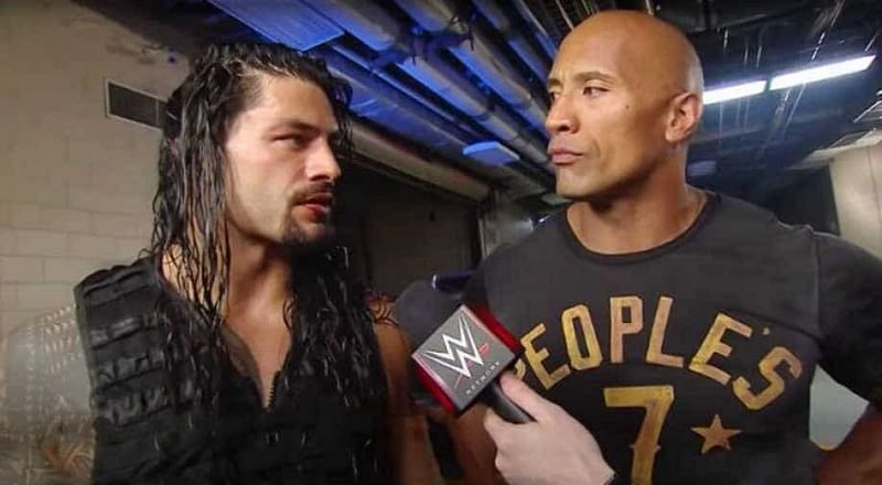 The Rock and Roman Reigns at Royal Rumble 2015