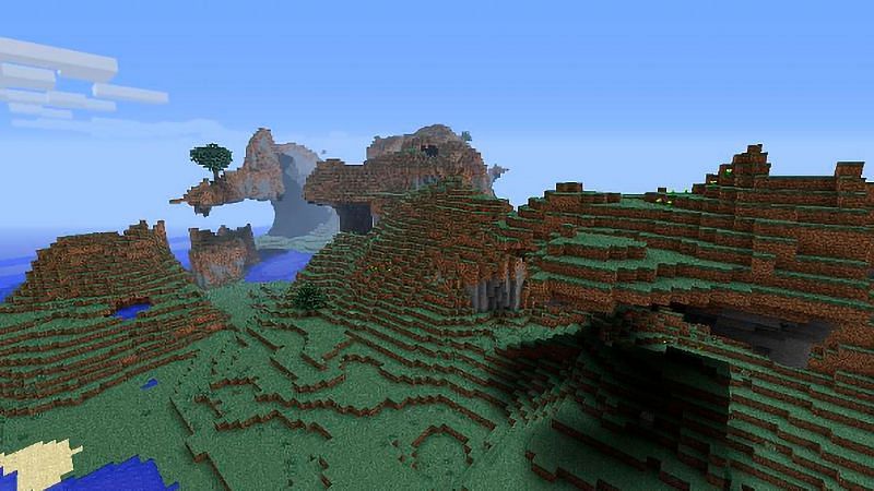 Minecraft seed landscape (Image via pcgamen)
