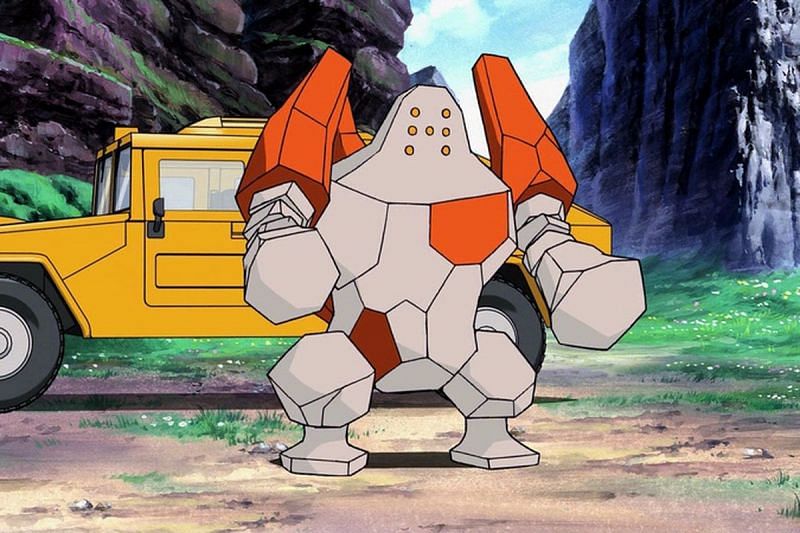 Regirock in the anime (Image via The Pokemon Company)