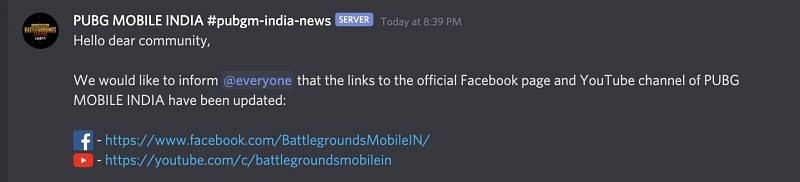 Image via PUBG Mobile India | Discord