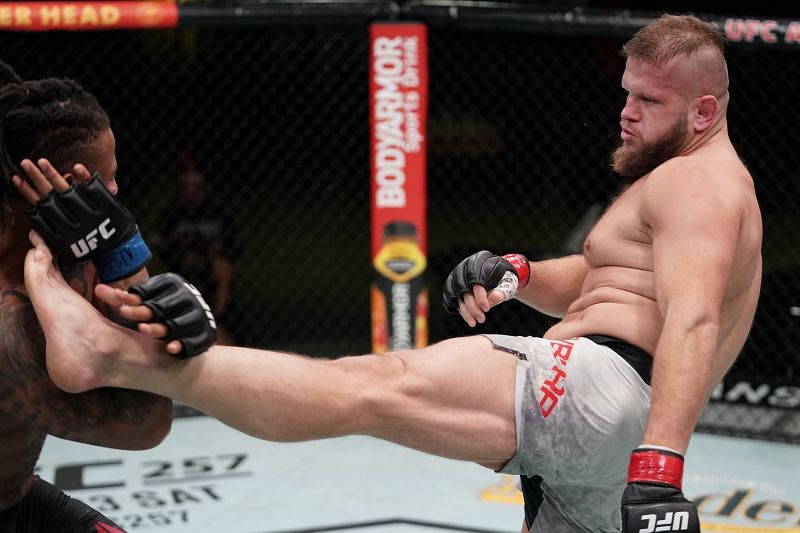 Marcin Tybura&#039;s most recent UFC win came against Greg Hardy.
