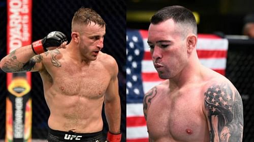 Alexander Volkanovski (left) and Colby Covington (right)