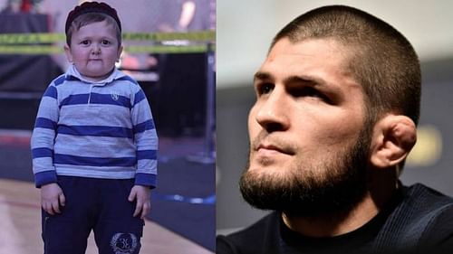 Hasbulla Magomedov (left), Khabib Nurmagomedov (right)