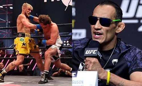 Jake Paul (left); Ben Askren (center); Tony Ferguson (right)