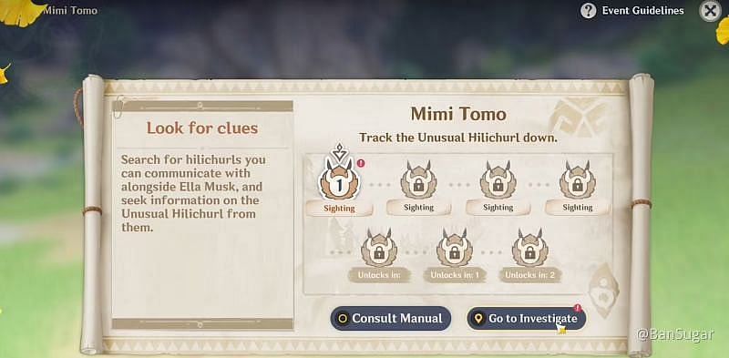 Preview of the Mimi Tomo progress page (image via BanSugar)