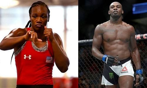 Claressa Shields (left); Jon Jones (right)