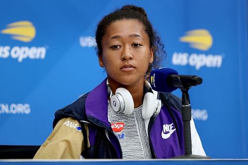 Naomi Osaka during a press conference at the 2019 US Open