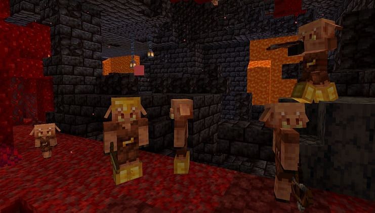 A gang of Piglins (Image via Mojang)