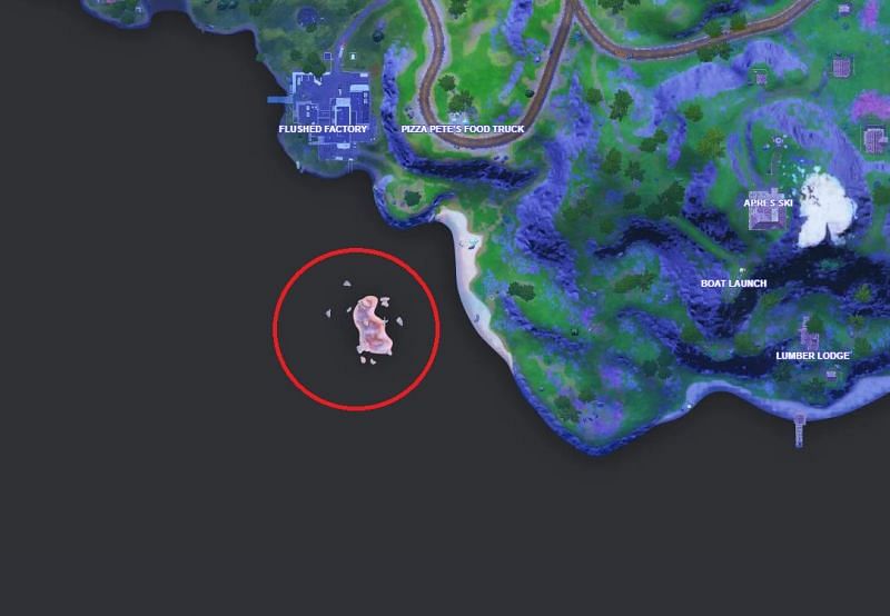 Unlock the Gold Lara Croft skin in Fortnite by visiting this island (Image via Fortnite.gg)