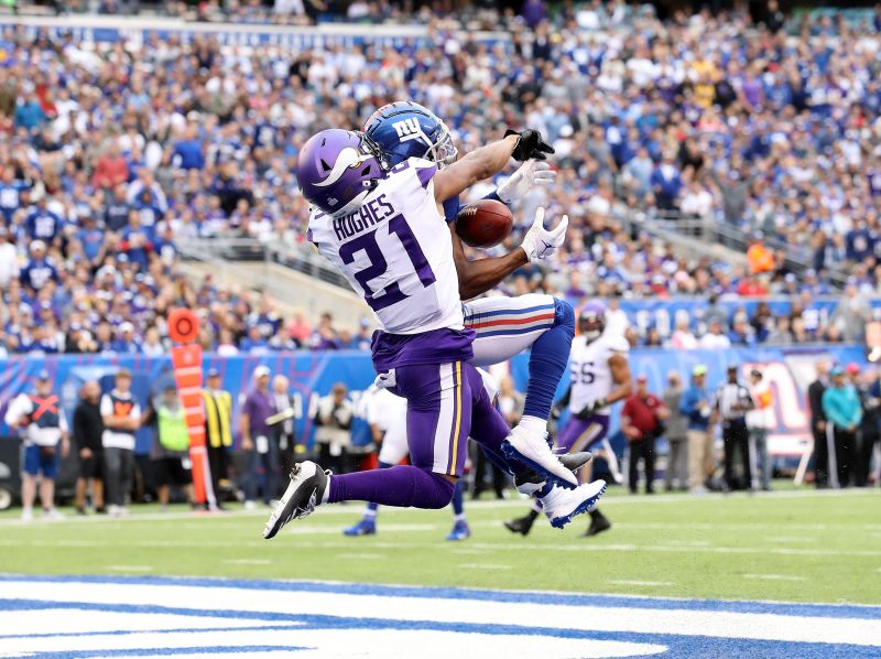 Mike Hughes with the Minnesota Vikings