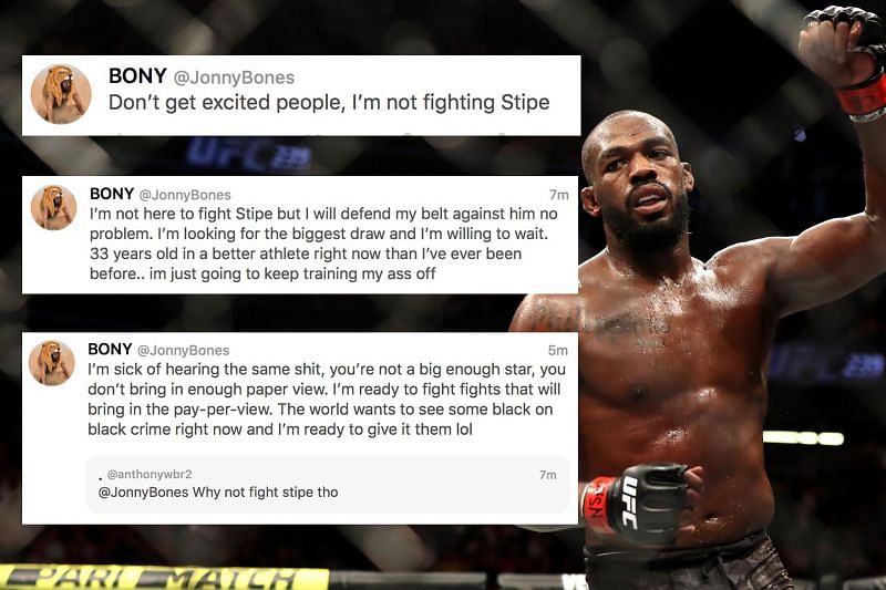 Jon Jones posted a series of tweets to explain his side of the argument