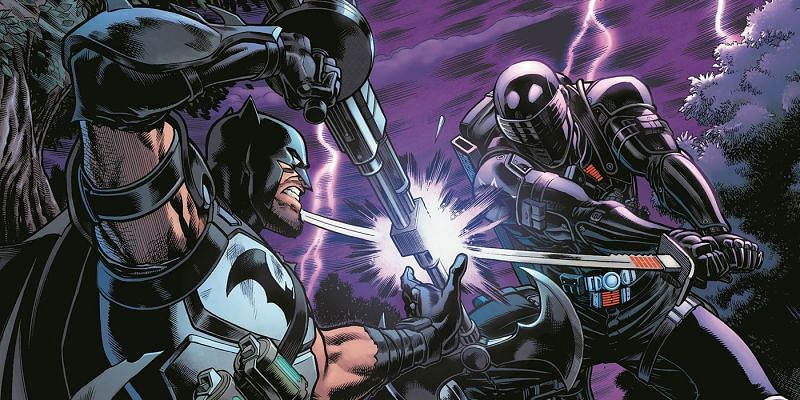 Batman and Snake Eyes duke it out in the #3 of Fortnite Batman Zero Point Comics (Image via DC)