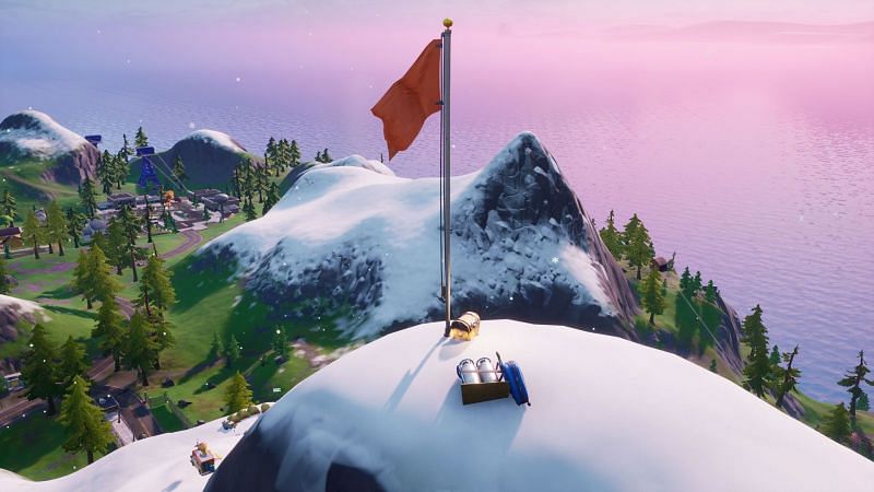 Mount Kay is one of the tallest points in Fortnite (Image via Gamesradar)