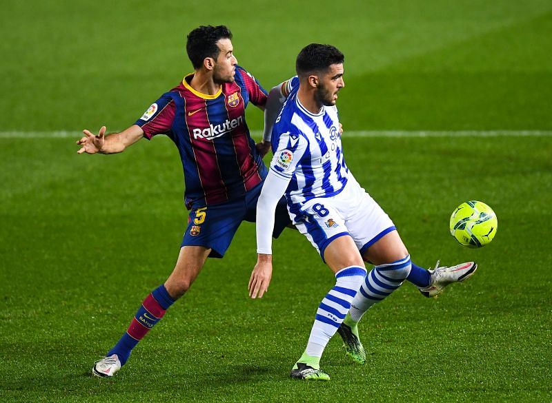 Barcelona are eyeing Merino as a replacement for Busquets. (Photo by David Ramos/Getty Images)