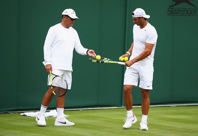 Toni (L) and Rafael Nadal