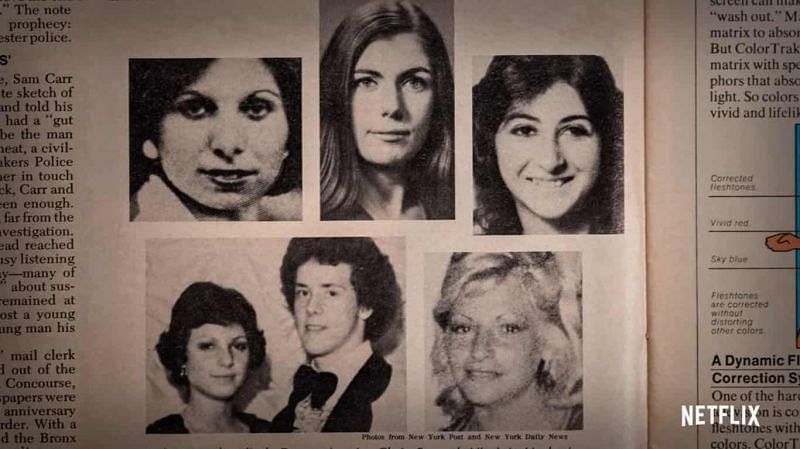 The six women murdered by David Berkowitz (Image via Netflix)