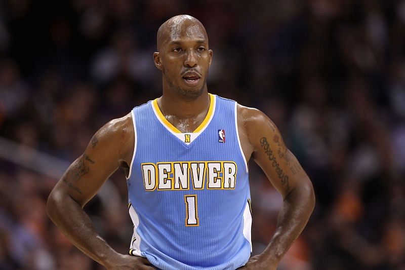 Chauncey Billups #1 of the Denver Nuggets